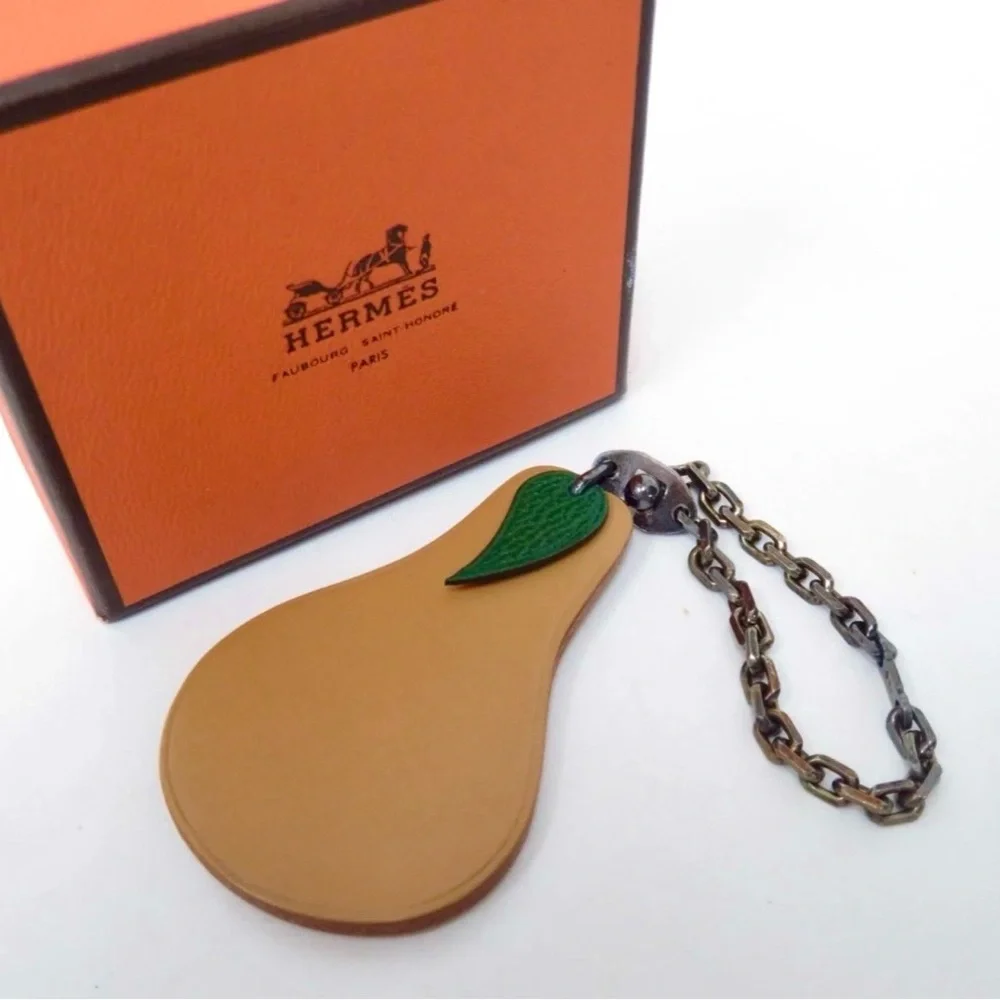 Hermes Pear Keyholder Fruit Bag Charm